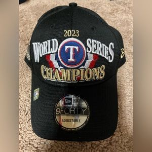 Brand new 2023 texas ranger world series champions adjustable cap